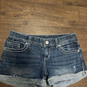 Maurices Blue Jean Shorts Distressed Cut-Off Style